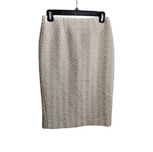 Sandra Angelozzi - cream tweed coordinates - skirt - us size 0